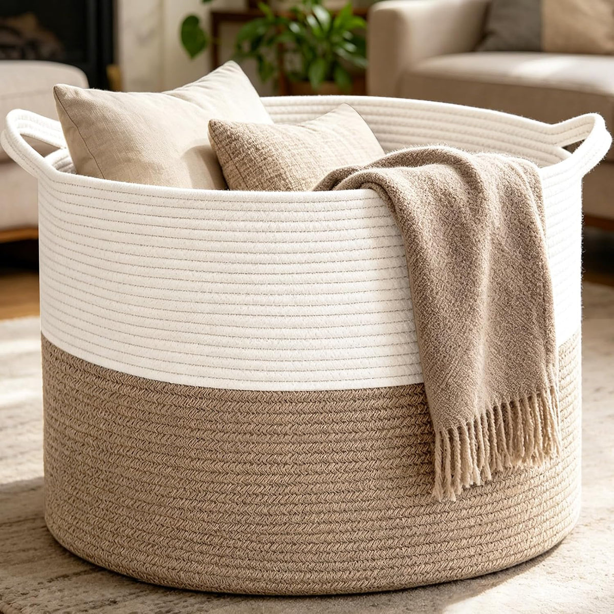 handwoven premium cotton rope with multilayer construction for durability