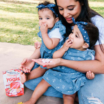 Happy Baby Organics Greek Yogis Freeze-Dried Yogurt Snacks for Babies and Toddlers, Strawberry Banana, 1 oz Single-Serve Pouch
