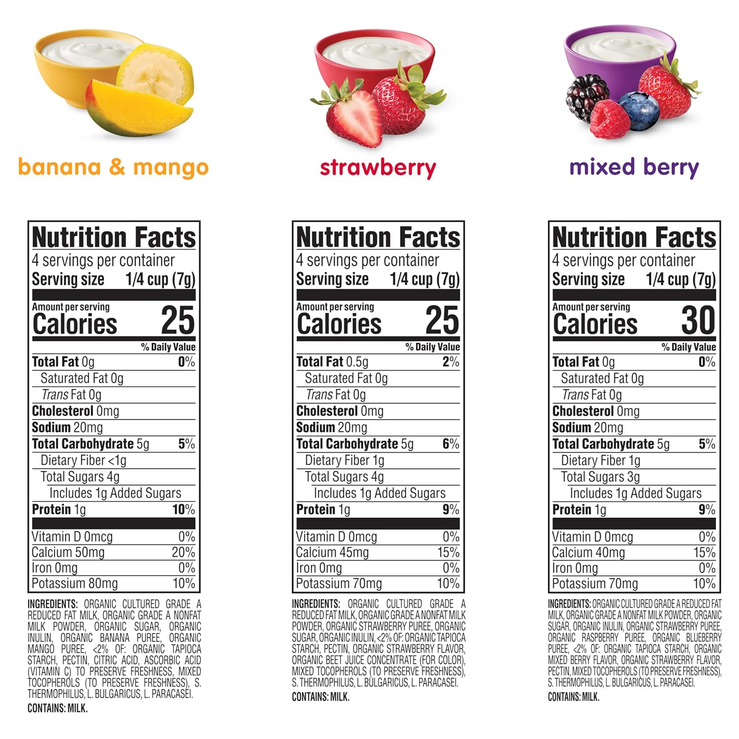 Happy Baby Organics Yogis Freeze-Dried Yogurt & Fruit – Baby-Led Weaning Snack for Crawlers, 1 oz Pouches Variety Pack