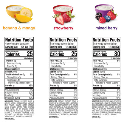 Happy Baby Organics Yogis Freeze-Dried Yogurt & Fruit – Baby-Led Weaning Snack for Crawlers, 1 oz Pouches Variety Pack