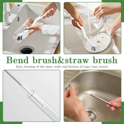 hard angled bristles optimized for narrow gap penetration