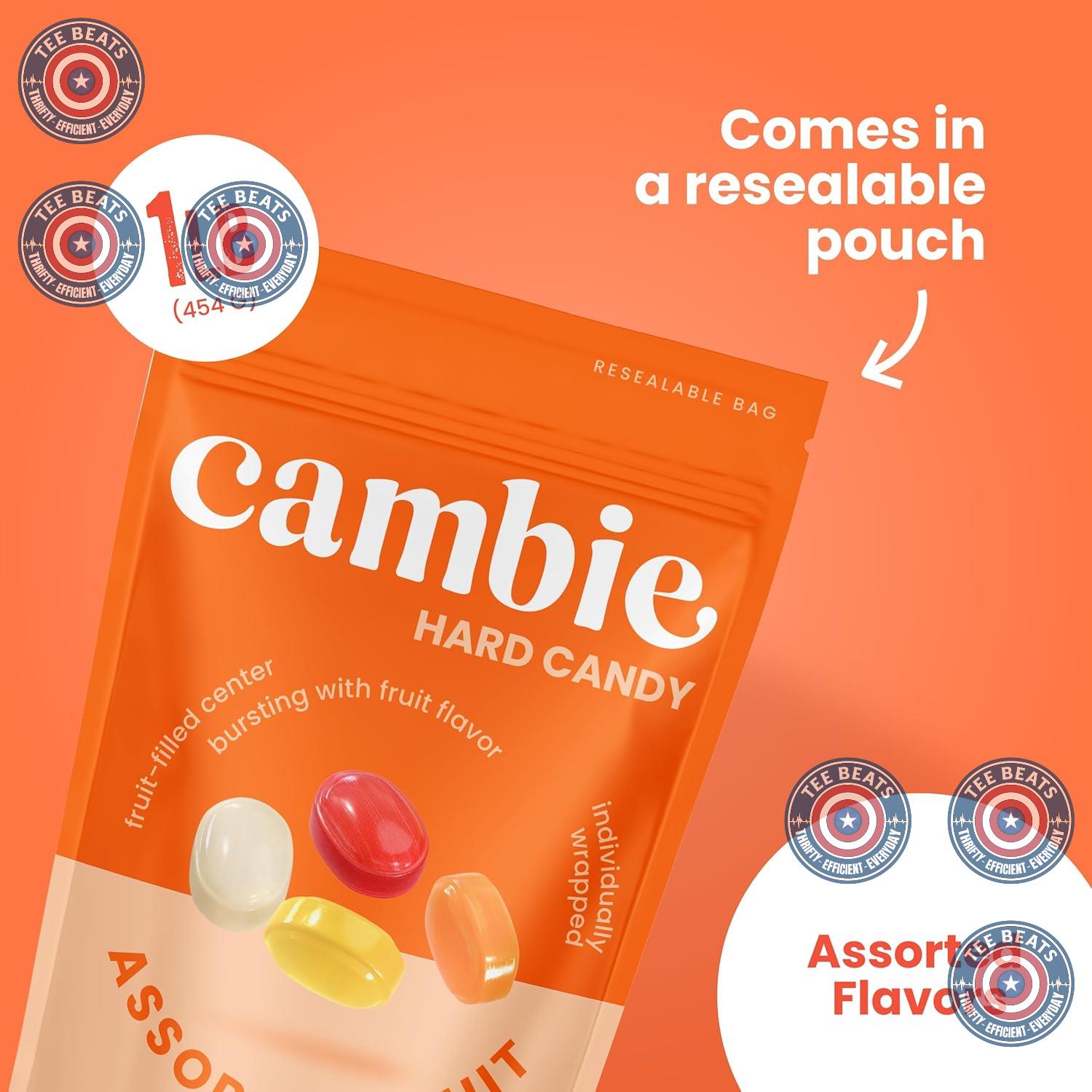 hard candy exterior with a soft, fruit-filled chewy center