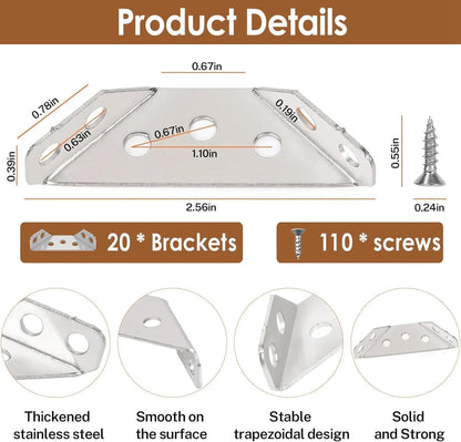 hard-plastic storage case to keep brackets and screws organized