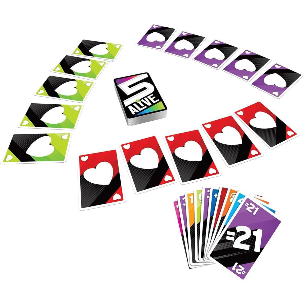 Hasbro Gaming 5 Alive Card Game, Holiday and Housewarming Gift for Families, Compact 108 Card Deck for Ages 8+