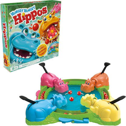 Hasbro Gaming Hungry Hungry Hippos Game – Last-Minute Birthday Gift for Kids Ages 4 and Up, No Batteries Needed for Instant Play