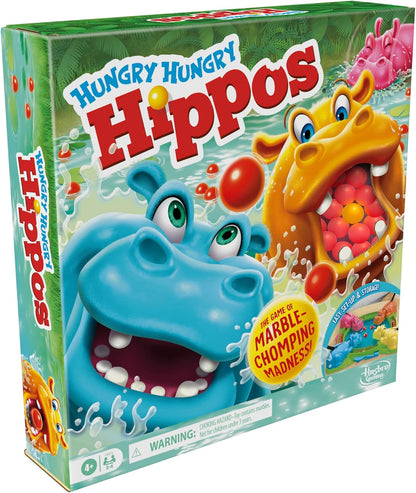 Hasbro Gaming Hungry Hungry Hippos Game – Last-Minute Birthday Gift for Kids Ages 4 and Up, No Batteries Needed for Instant Play