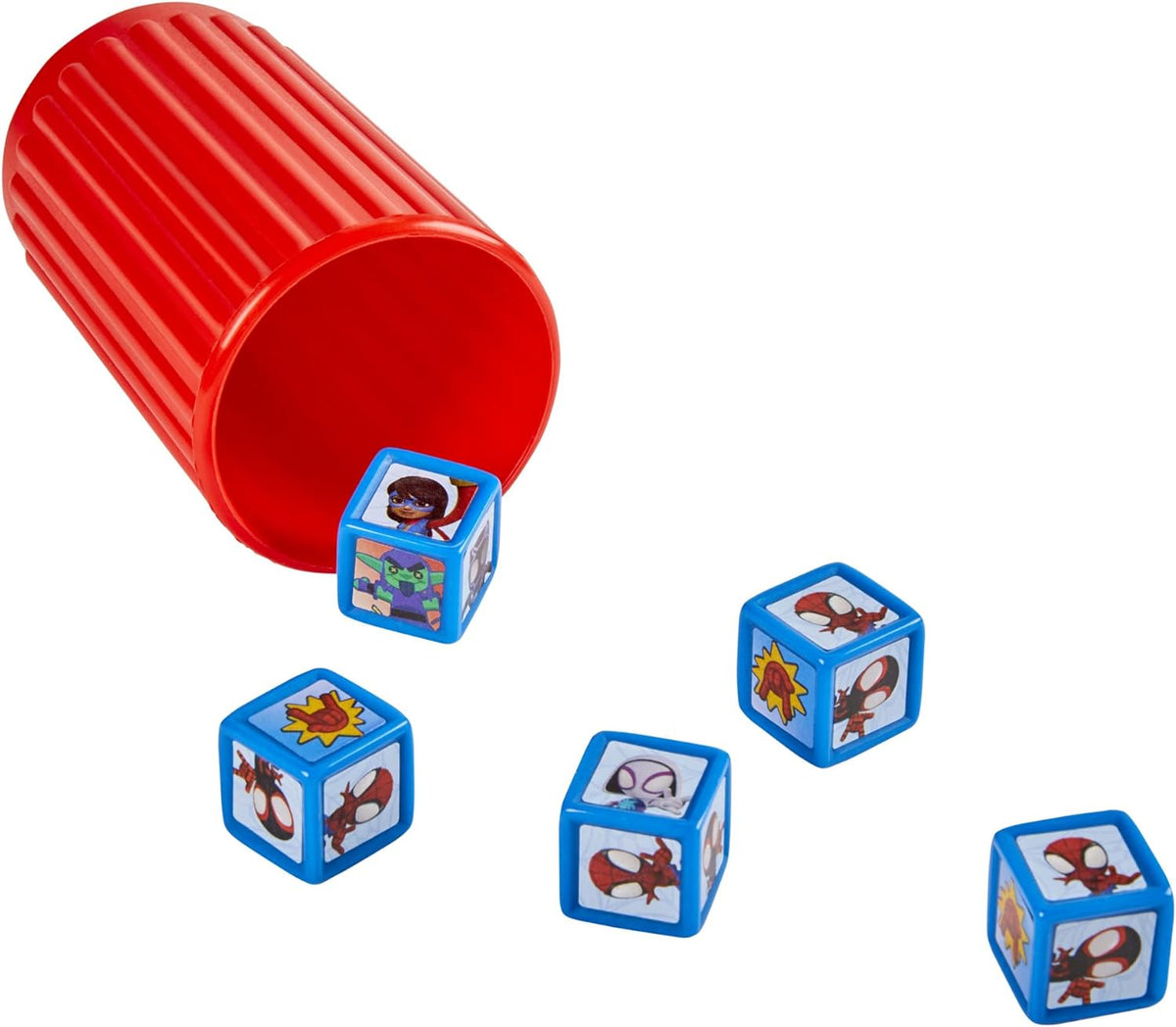 Hasbro Gaming Spidey and His Amazing Friends Yahtzee Jr. Marvel Edition Board Game – Safe Family Game for Playroom and Kids' Bedroom