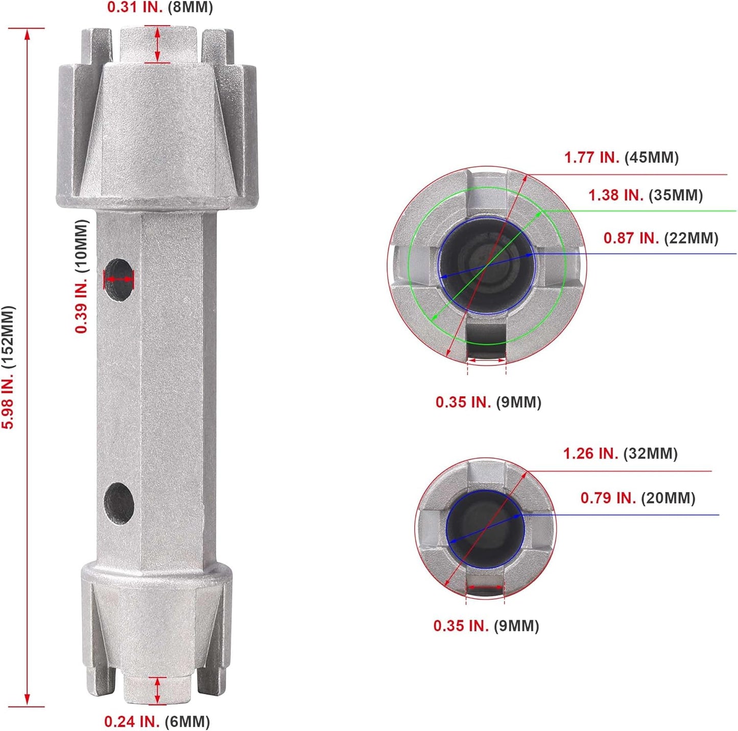 heavy-duty aluminum die-cast construction for strength without excess weight