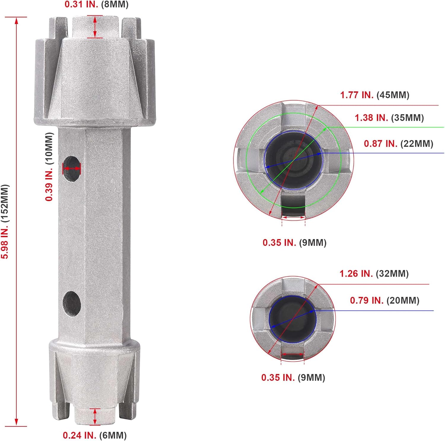 heavy-duty aluminum die-cast construction for strength without excess weight
