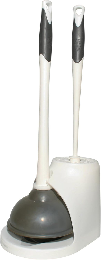 Clorox Toilet Plunger Brush and Caddy Pack of 12 – High Volume Bathroom Setup for Commercial Cleaning