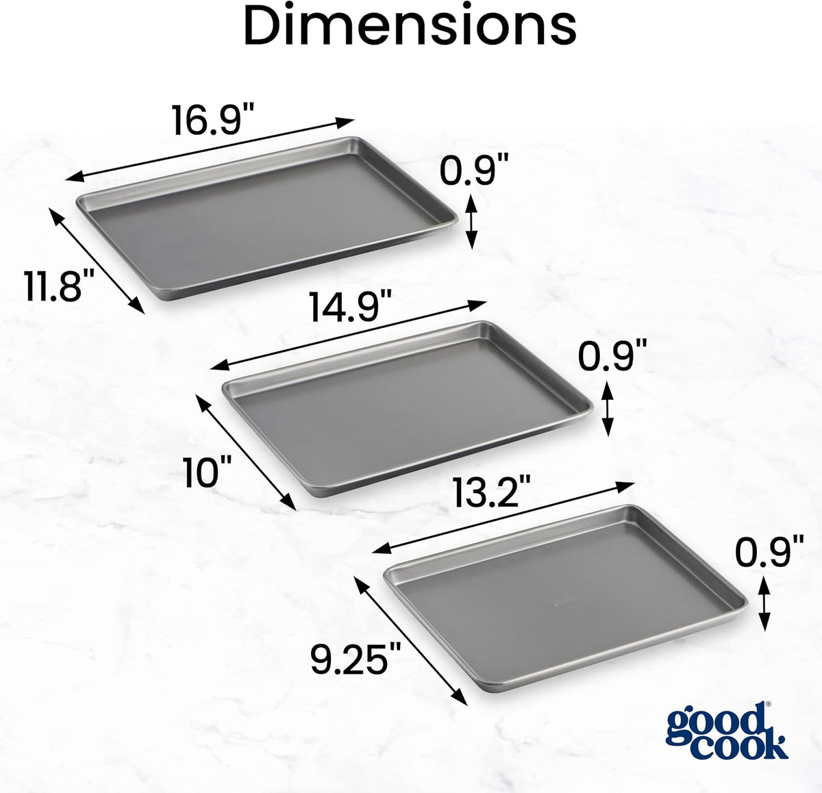 heavy-duty gauge carbon steel construction that resists warping and scratching