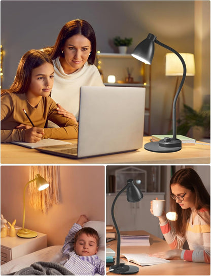 heavy-duty metal shade and base with 360° flexible gooseneck and anti-slip pad