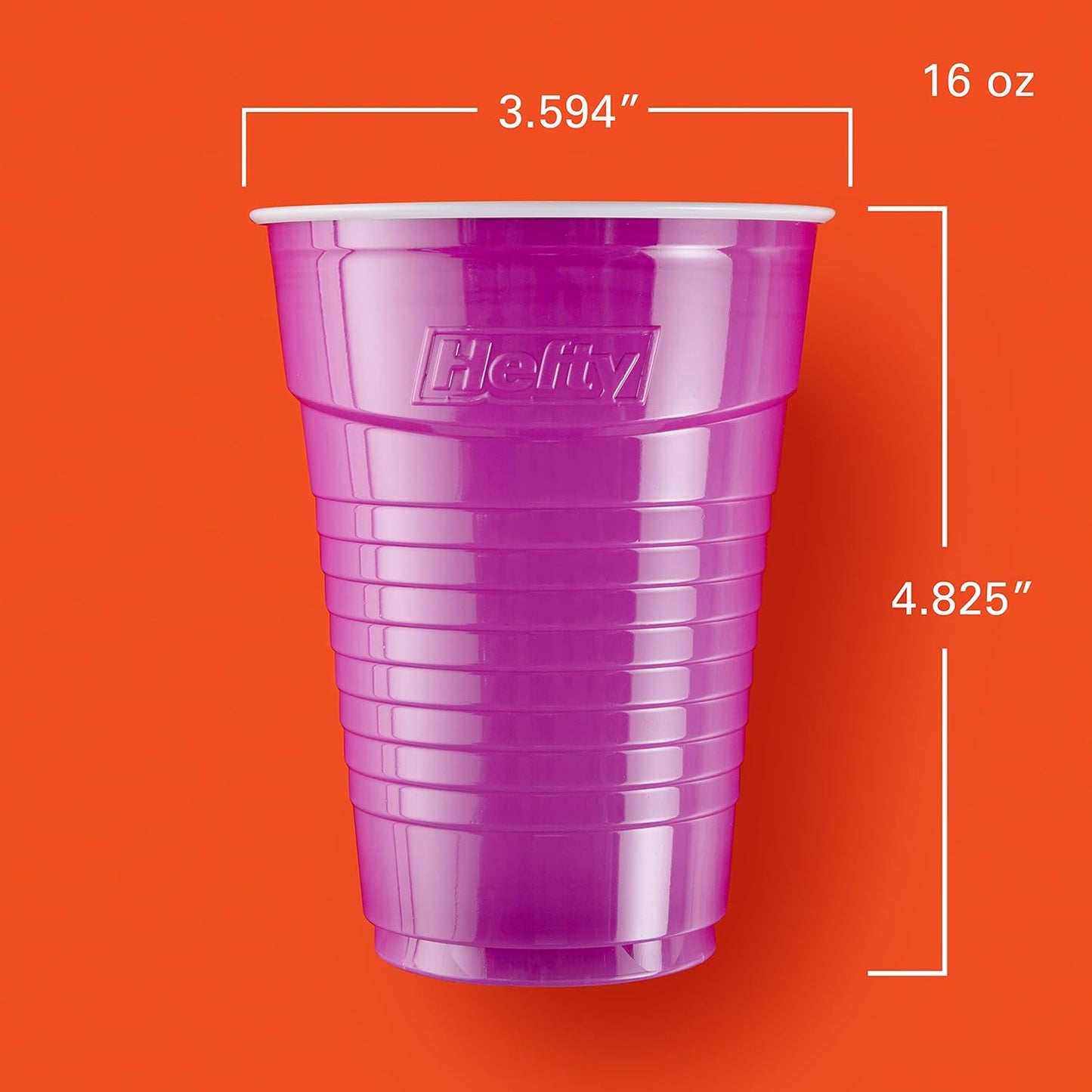 Hefty Party On Patriotic Party Cups – Playroom Craft Project and Snack Holder Cups, 16 oz and 18 oz Variety Assortment