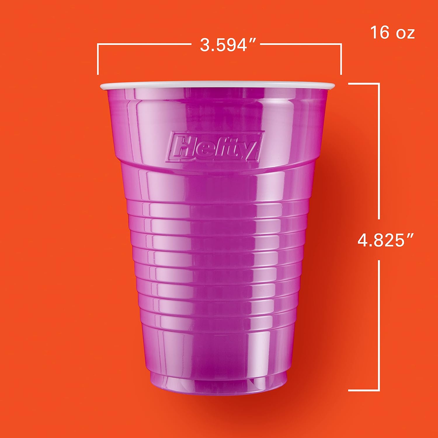Hefty Party On Patriotic Party Cups – Playroom Craft Project and Snack Holder Cups, 16 oz and 18 oz Variety Assortment