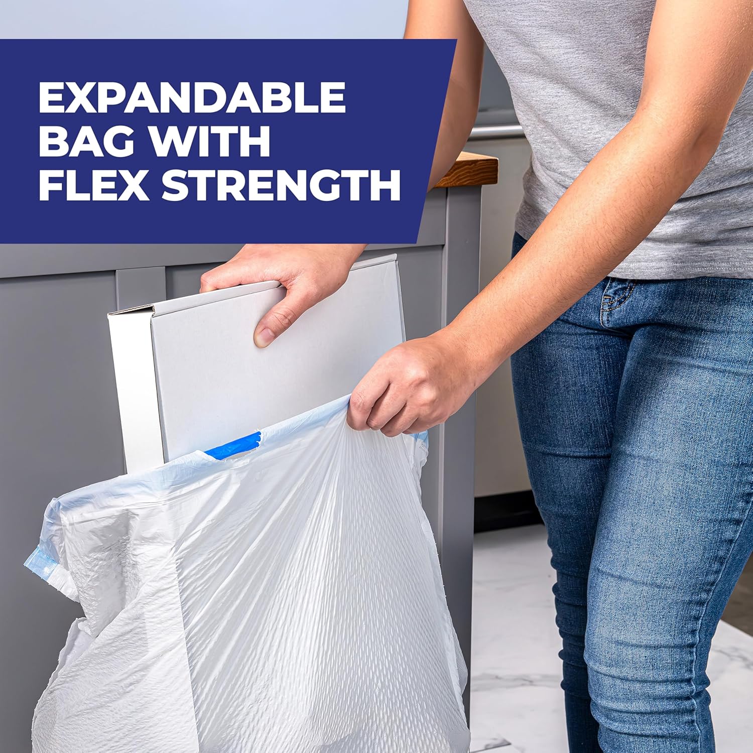 Hefty Ultra Strong 80 Count Lavender Vanilla Bliss Scented Kitchen Bags – Gentle Vanilla Fragrance for Stress-Free Cleanup
