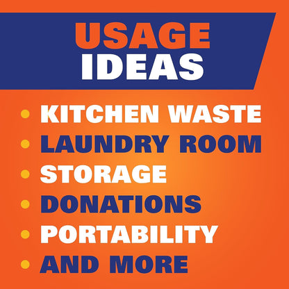 Hefty Ultra Strong Kitchen Garbage Bags 13 Gallon – Break Resistant Drawstring with Active Odor Neutralization, 40 Count