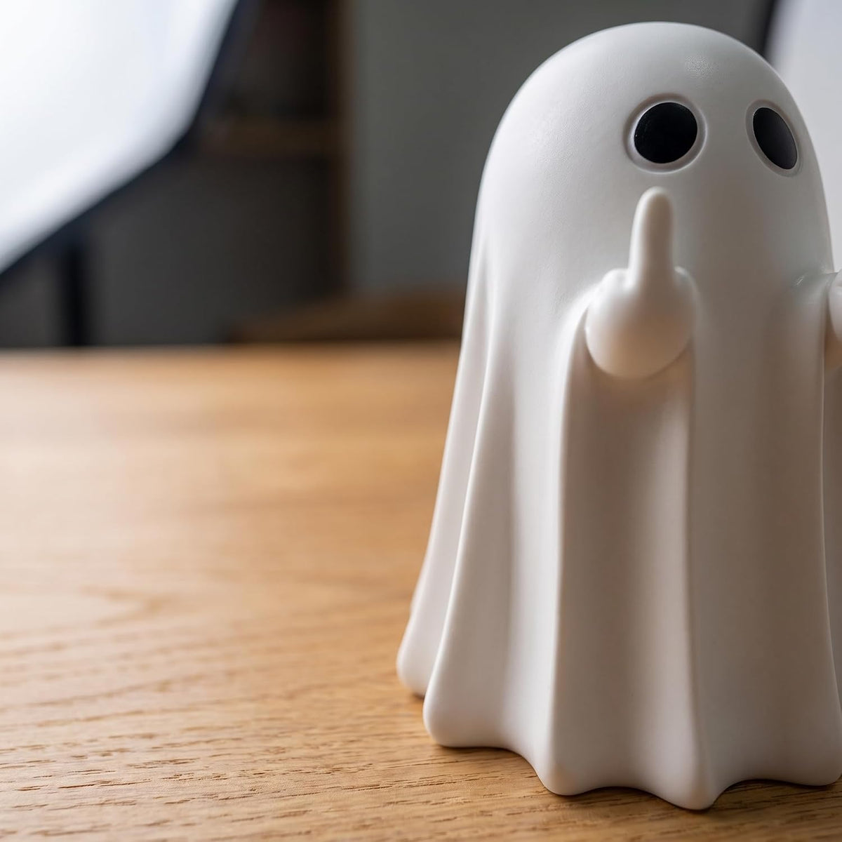 Hehk Ghost Figurine Halloween Decor – Coffee Table Centerpiece and Dining Room Hutch Display for October Seasonal Styling