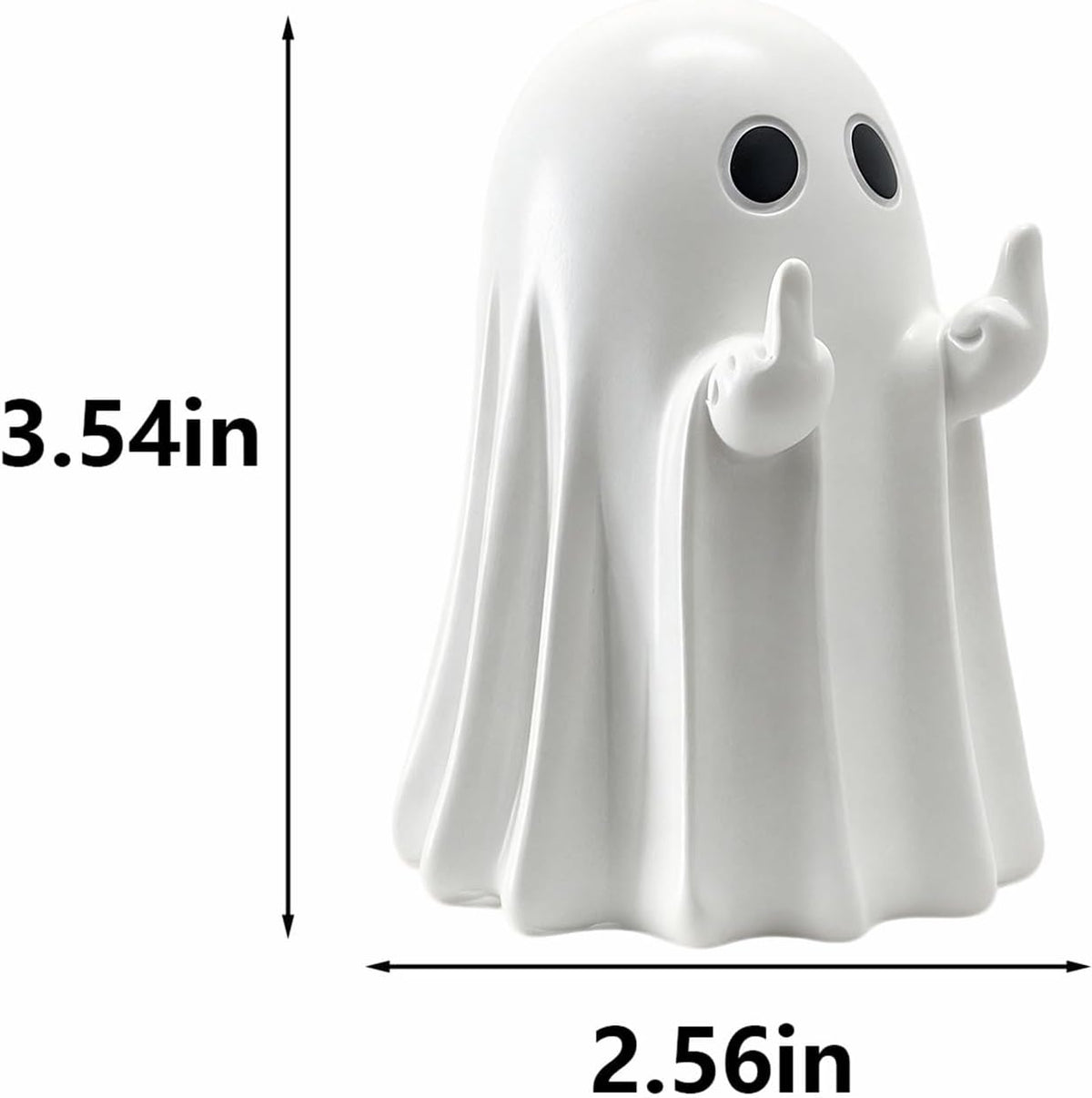 Hehk Ghost Figurine Halloween Decor – Coffee Table Centerpiece and Dining Room Hutch Display for October Seasonal Styling