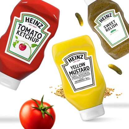 Heinz Grill Pack – All-in-One Ketchup, Relish & Mustard for Backyard BBQs and Tailgates