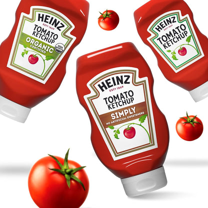 Heinz Simply Tomato Ketchup – Family Kitchen Staple for Kid Lunches and Dinner Plates