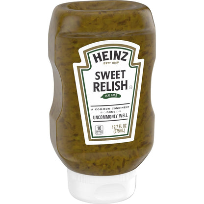 Heinz Sweet Relish, 12.7 fl oz Squeezable Bottle for Backyard Cookouts, Grilling, and Picnics
