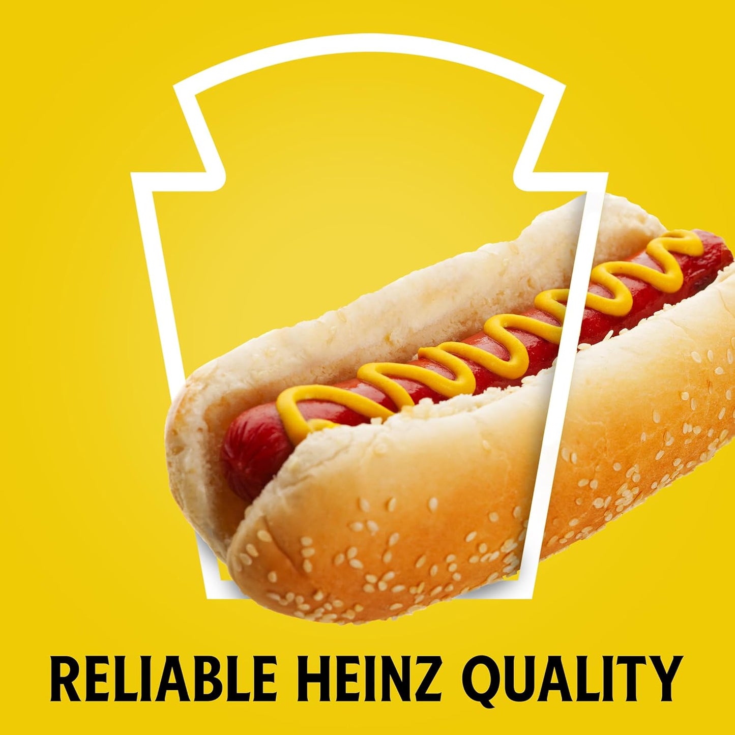 Heinz Yellow Mustard, 20 oz Squeeze Bottle – Backyard BBQ & Grilling Condiment for Burgers, Hot Dogs, and Bratwurst