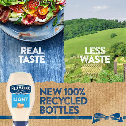 Hellmann's Light Mayonnaise Squeeze Bottle – Calorie-Conscious Pantry Staple for Guilt-Free Sandwiches and Meal Prep