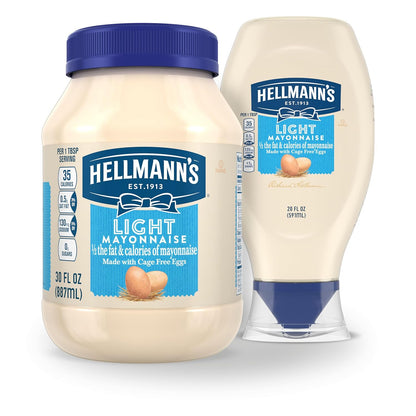 Hellmann's Light Mayonnaise Squeeze Bottle – Calorie-Conscious Pantry Staple for Guilt-Free Sandwiches and Meal Prep