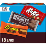 HERSHEY'S, KIT KAT and REESE'S Milk Chocolate Variety – Halloween Trick-or-Treat Full-Size Bars for Neighborhood Kids, 27.3 oz