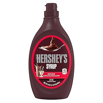 HERSHEY'S Chocolate Syrup Bottle 24 oz – Kid-Friendly Squeezable Topping for Lunchboxes and Breakfast
