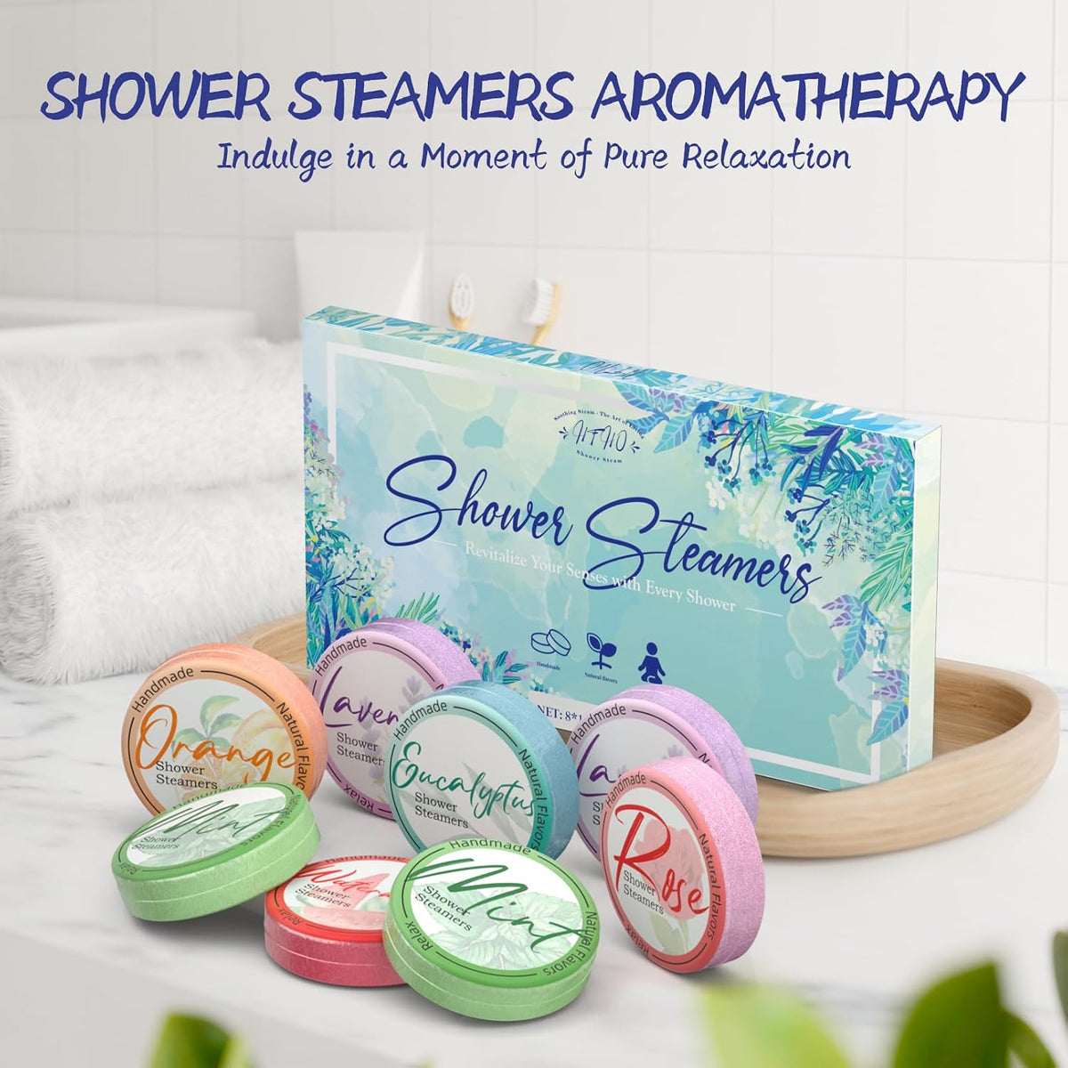 HFHO Shower Steamers Aromatherapy 8 Pack – Pre-Bedtime Shower Companion to Melt Away Daytime Stress Naturally