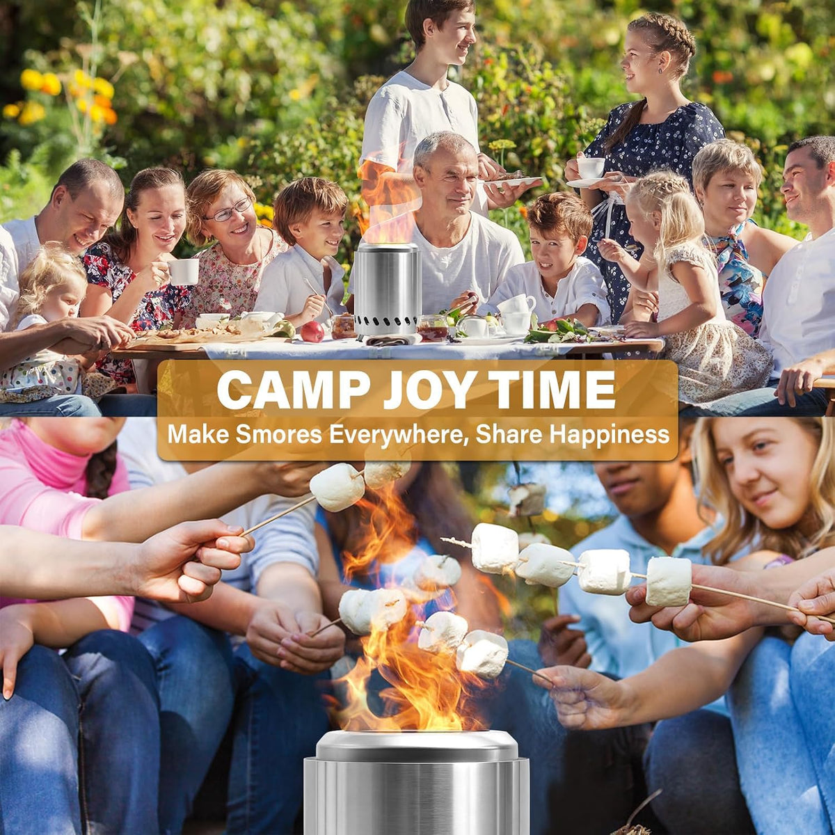 HGD Tabletop Fire Pit – Portable Smokeless Firepit for Camping, Picnics, and Patio Gatherings