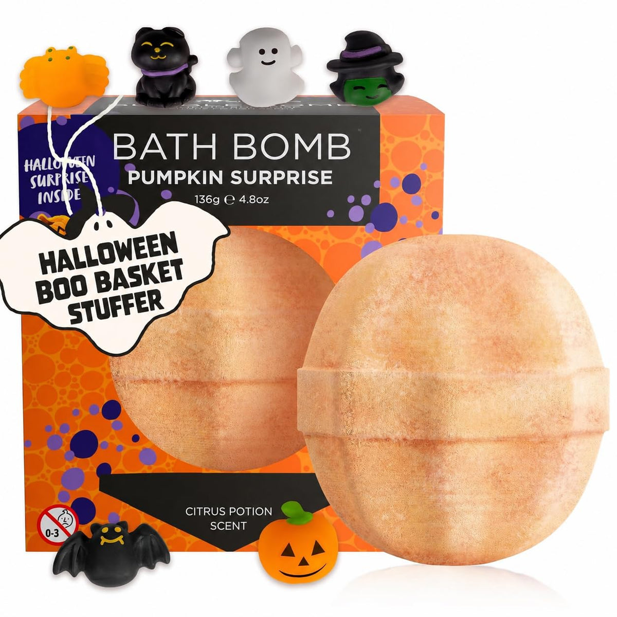 hidden squishy toy embedded inside each bath bomb for post-bath surprise reveal