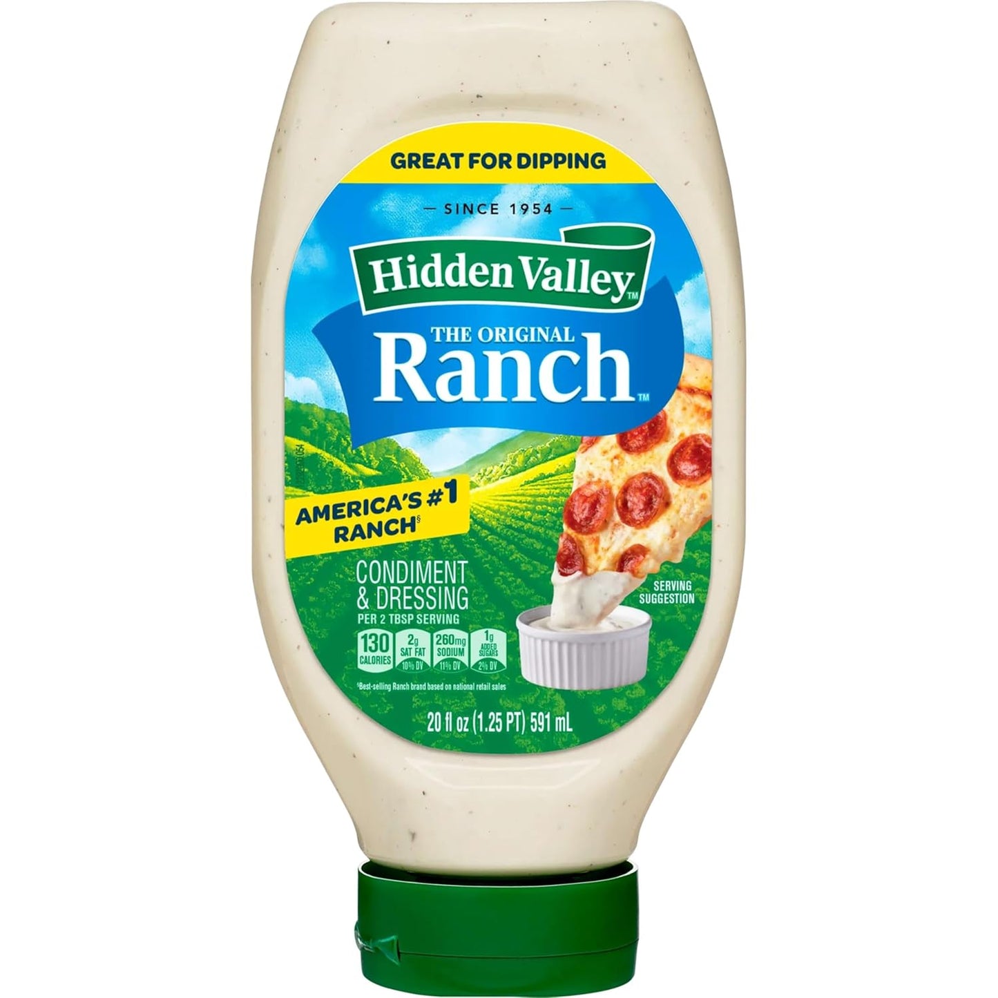 Hidden Valley Easy Squeeze Ranch – Low Carb Topping for Mindful Weeknight Dinners, 20 Ounce
