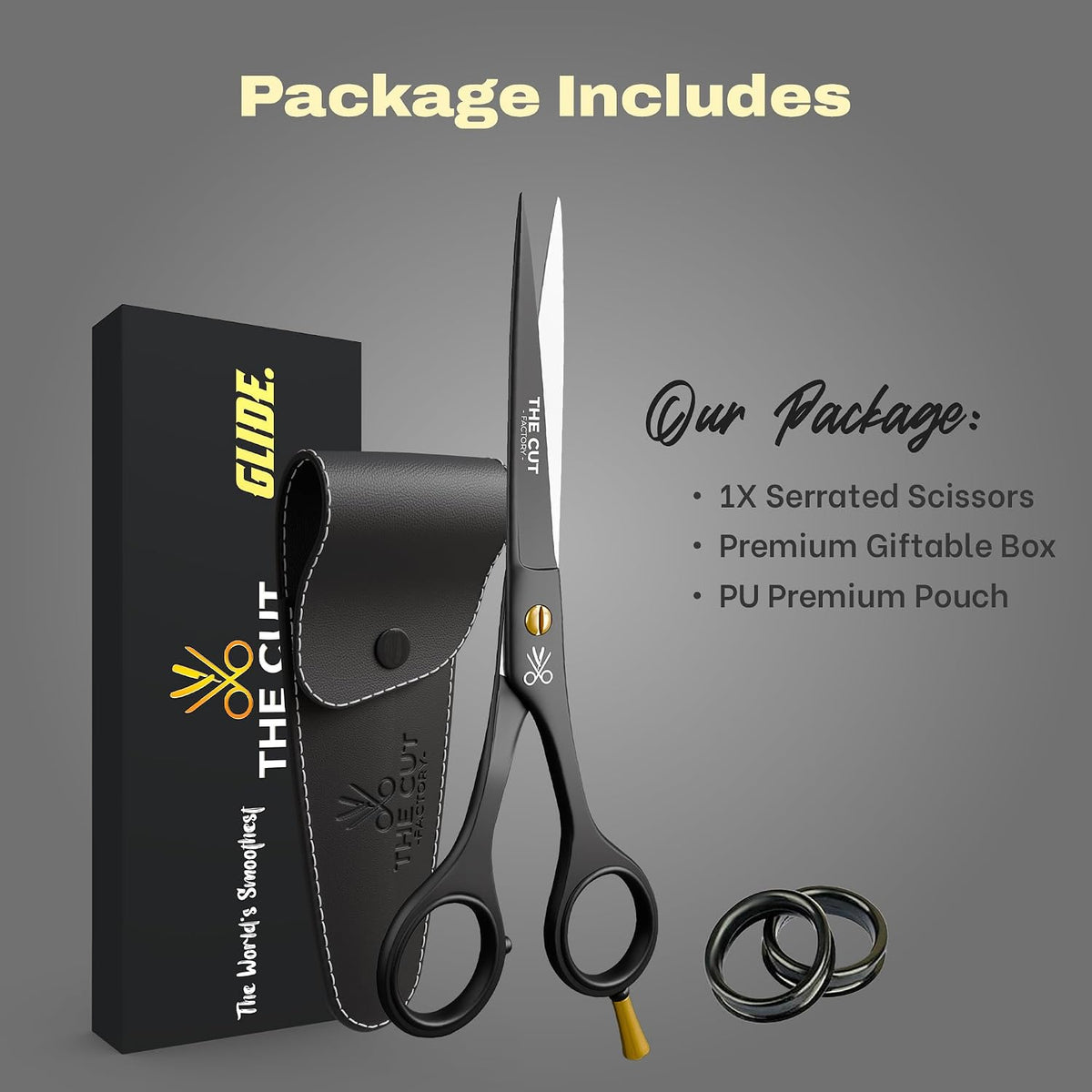 The Cut Factory® Hair Cutting Scissors – Forgiving Micro-Serrated Blade for Mom and Dad Cutting Kids' Hair