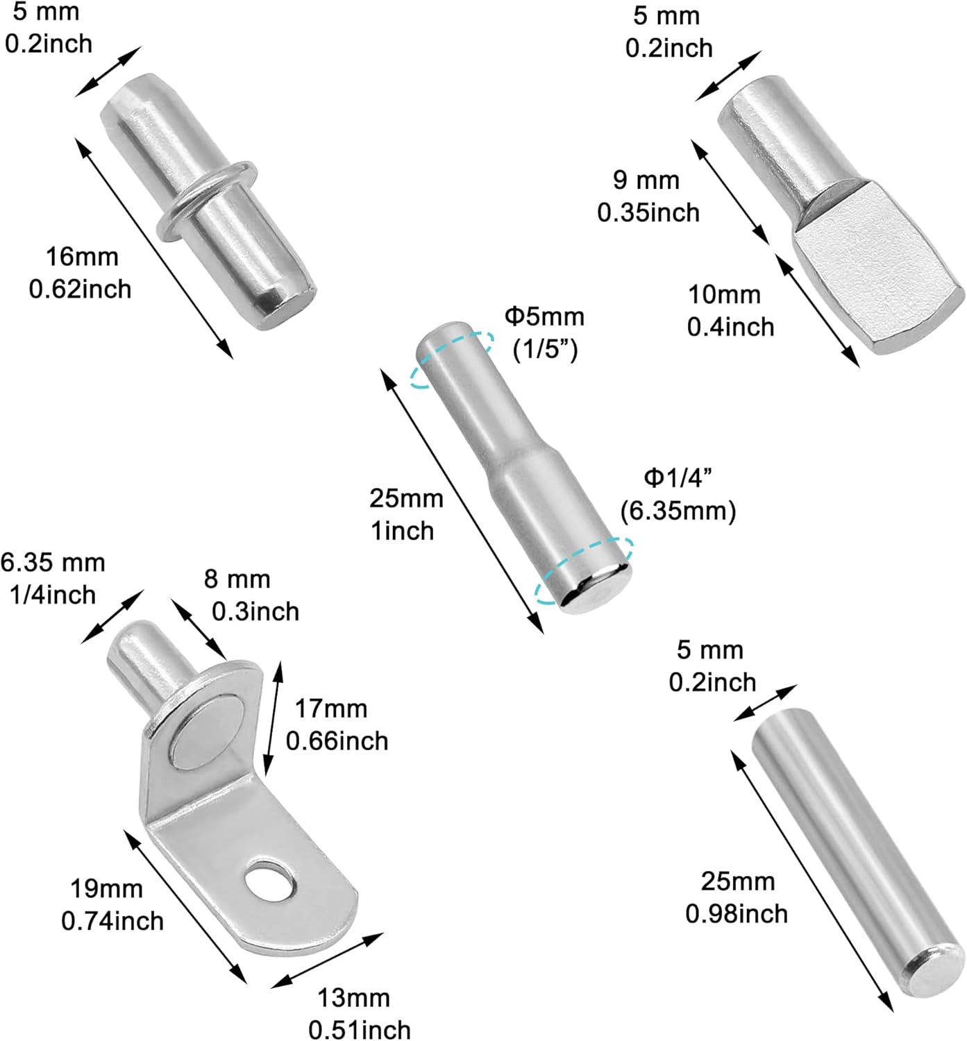 high-quality metal with polished nickel plating and burr-free smooth surface
