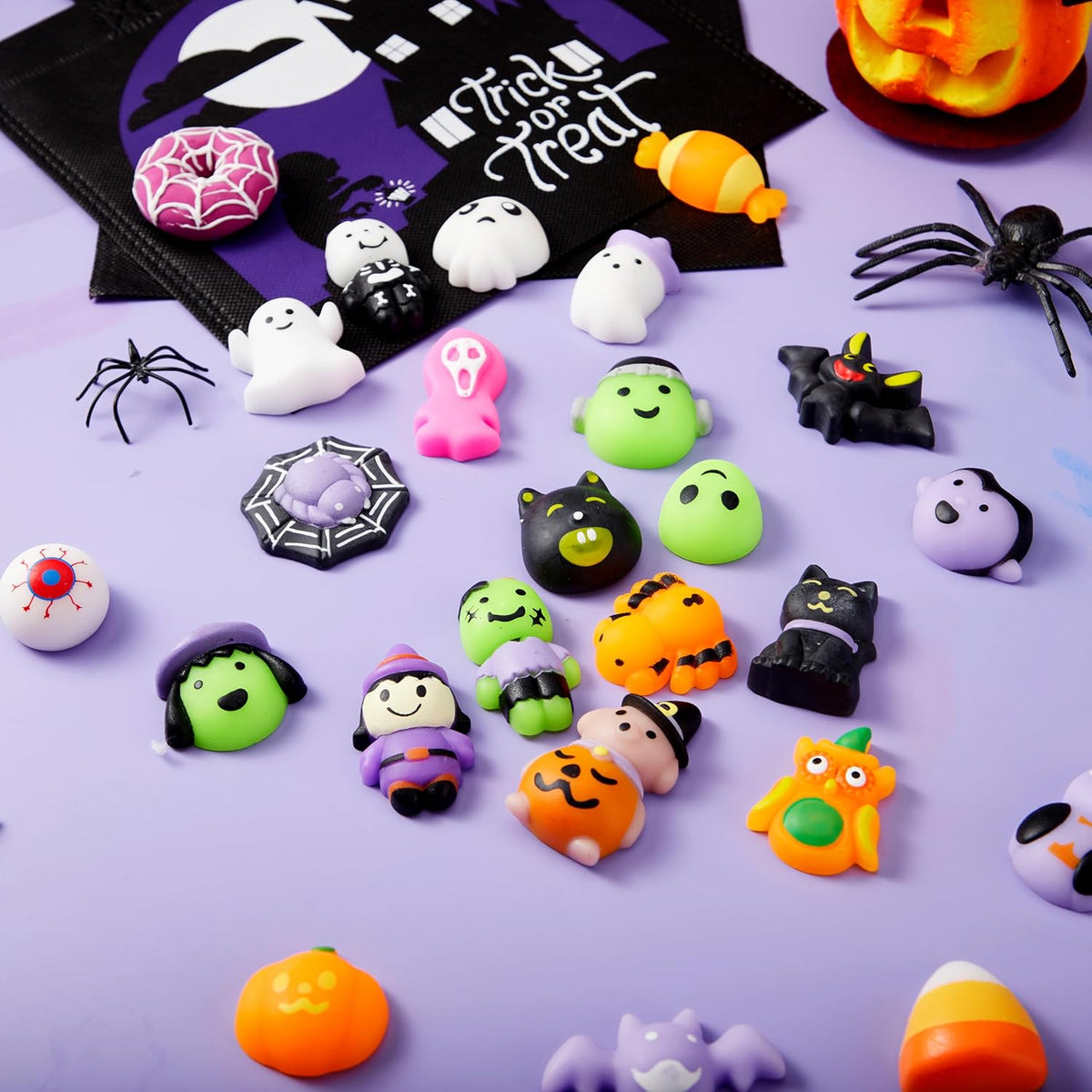 JOYIN Halloween Mochi Squishy 24 Pack – Therapeutic Sensory Fidget Collection for Daily Mindfulness Routines and Focus Sessions