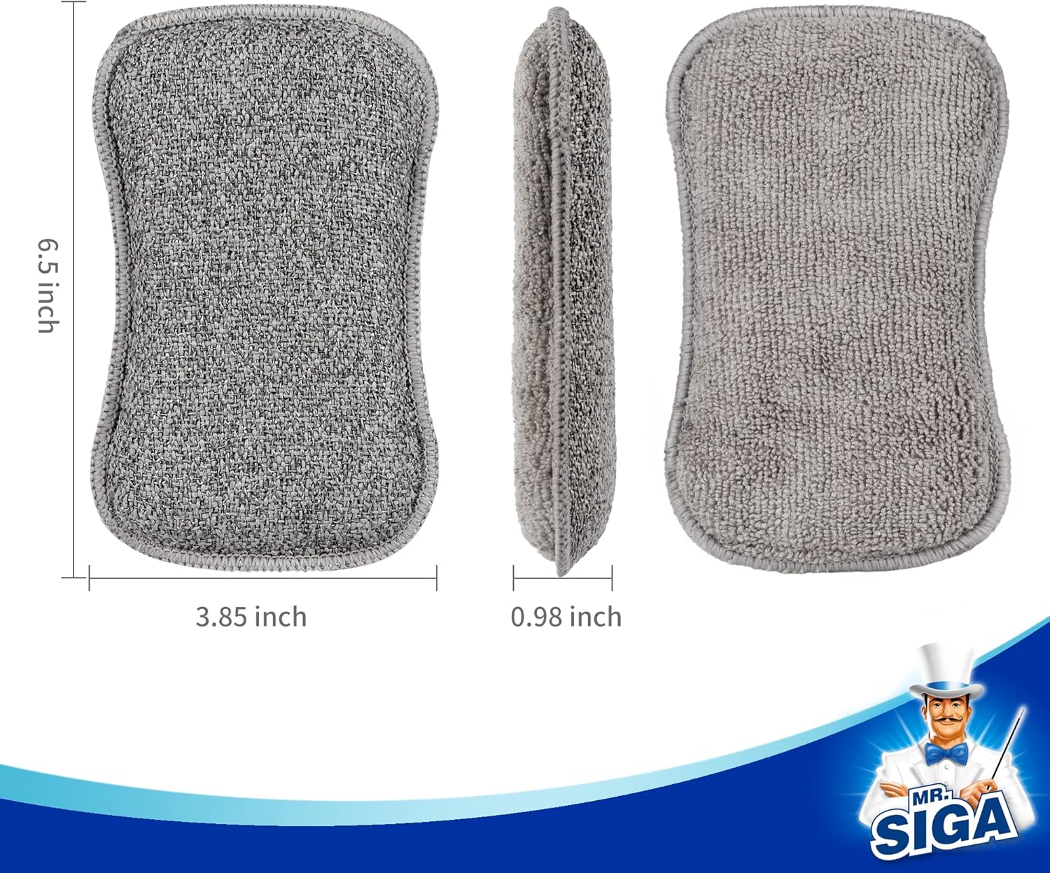 highly absorbent microfiber layer for water and spill pickup