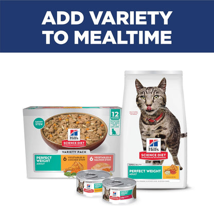 Hill's Science Diet Perfect Weight Adult Cat Food – Premium Chicken Recipe for Elevated Feline Nutrition