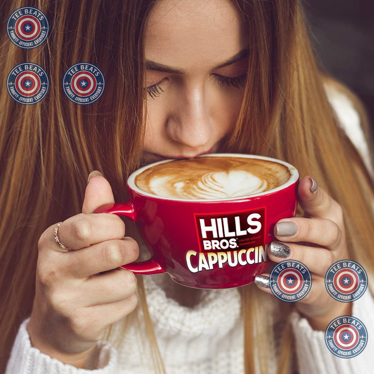 Hills Bros. Sugar Free Vanilla Instant Cappuccino Mix – Cubicle-Friendly Office Beverage, Steamed-Style Flavor Without the Espresso Machine