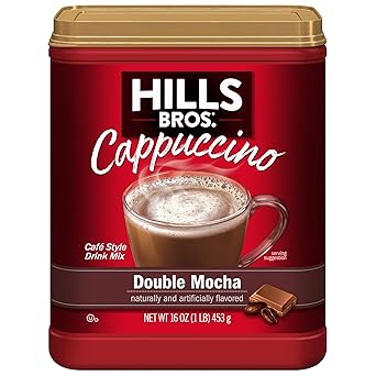 Hills Bros. Sugar Free Vanilla Instant Cappuccino Mix – Cubicle-Friendly Office Beverage, Steamed-Style Flavor Without the Espresso Machine