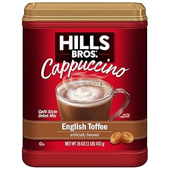 Hills Bros. Sugar Free Vanilla Instant Cappuccino Mix – Cubicle-Friendly Office Beverage, Steamed-Style Flavor Without the Espresso Machine