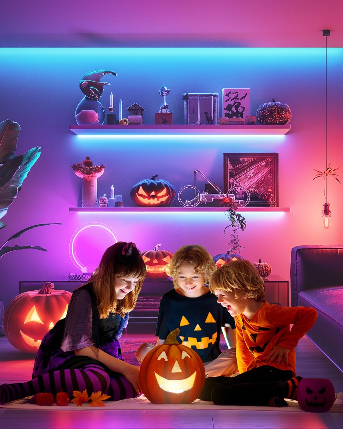 HitLights LED Strip Lights – Cozy Living Room Accent Lighting, Dimmable RGB Tape for Behind TV and Media Wall