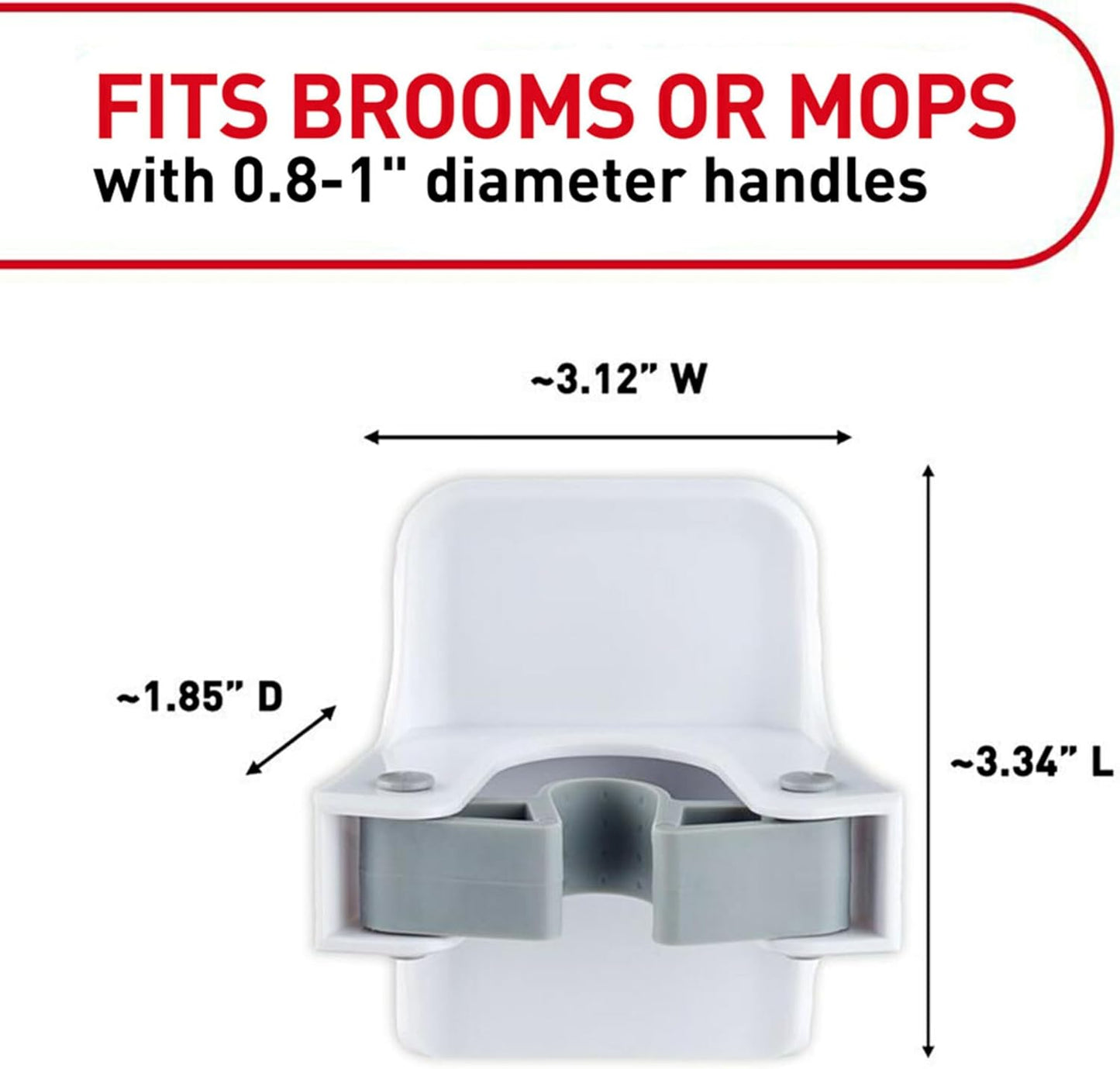 holds up to 4 pounds per gripper for handle diameters 0.8 to 1 inch