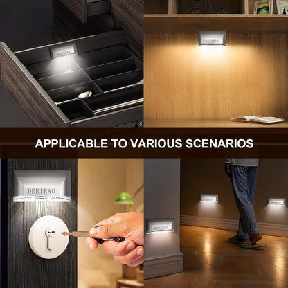 Home Keyhole Infrared PIR Wireless Auto Sensor Motion Detector LED Light Lamp – Flameless Night Light for Kids Bedroom and Hallway Safety