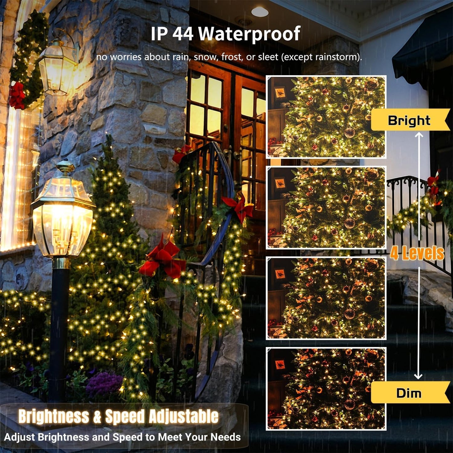 HOME LIGHTING 200 LED Decorative Lights – Giftable Christmas Present for Her, Green Wire Remote Timer Indoor Outdoor