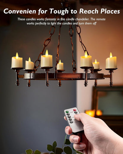 Homemory LED Tea Lights for Curtains and Bedside Use, Worry-Free Flameless Candles with 8-Hour Auto Shutoff