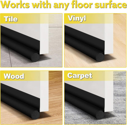 HomeProtect Designer Door Draft Blocker for Interior Doors – Soft Fabric Finish Complements Modern Home Decor
