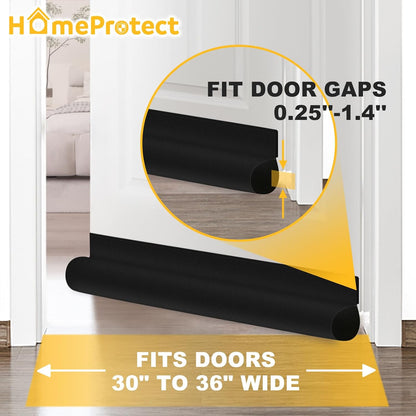 HomeProtect Designer Door Draft Blocker for Interior Doors – Soft Fabric Finish Complements Modern Home Decor
