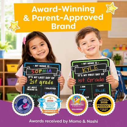 Homeschool Learning Supply, Reusable First Day of School Photo Board for Home Classroom and Milestone Documentation